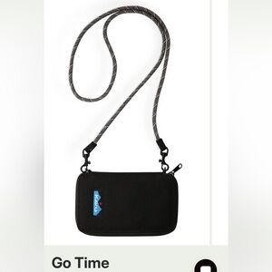 Kavu Black Crossbody Bag Go Time Rope Strap Climbing Style